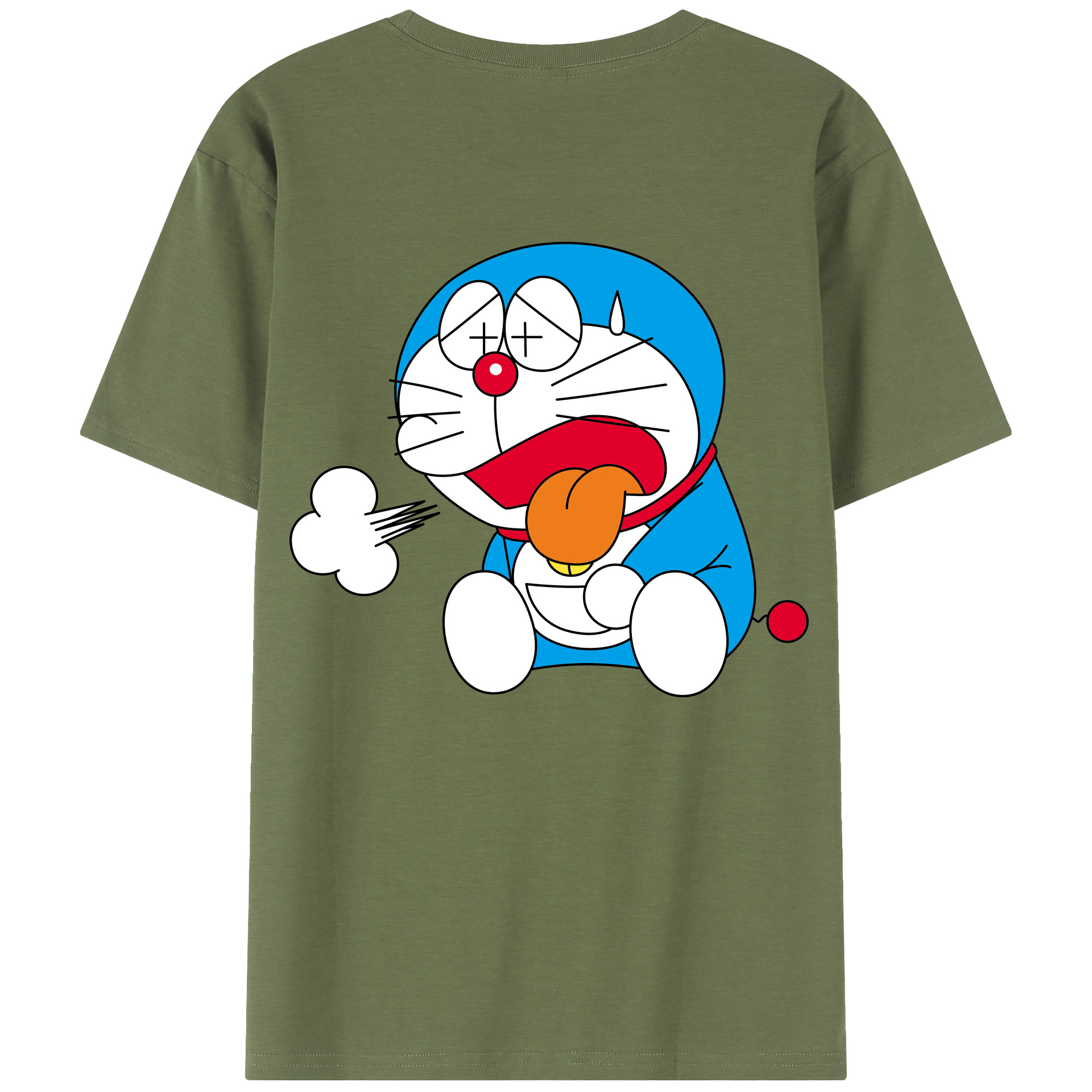 （画像用） ドラえもん Doraemon 綿100％半袖Tシャツ（背面プリント）